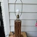 Vintage antique hard wood Chinese abacus table lamp