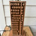 Vintage antique hard wood Chinese abacus table lamp