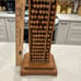 Vintage antique hard wood Chinese abacus table lamp