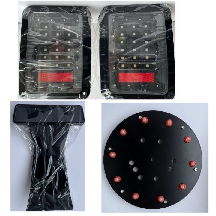 Led Rear Tail & 3rd Brake Light for Jeep Wrangler JK KJU Sports Sahara 2007-2017