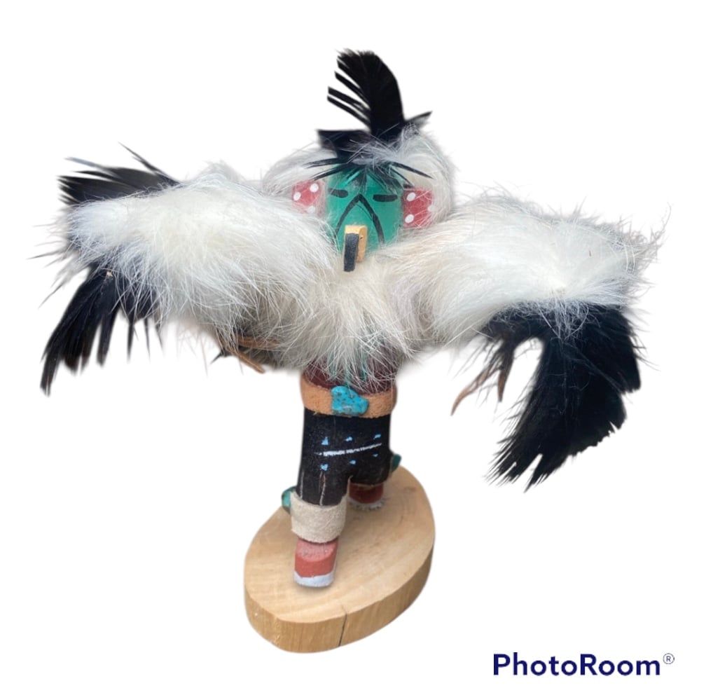 Navajo Eagle Dancer Kachina Doll Kwahu Sign Myrtie B Native American 5.5” VTG