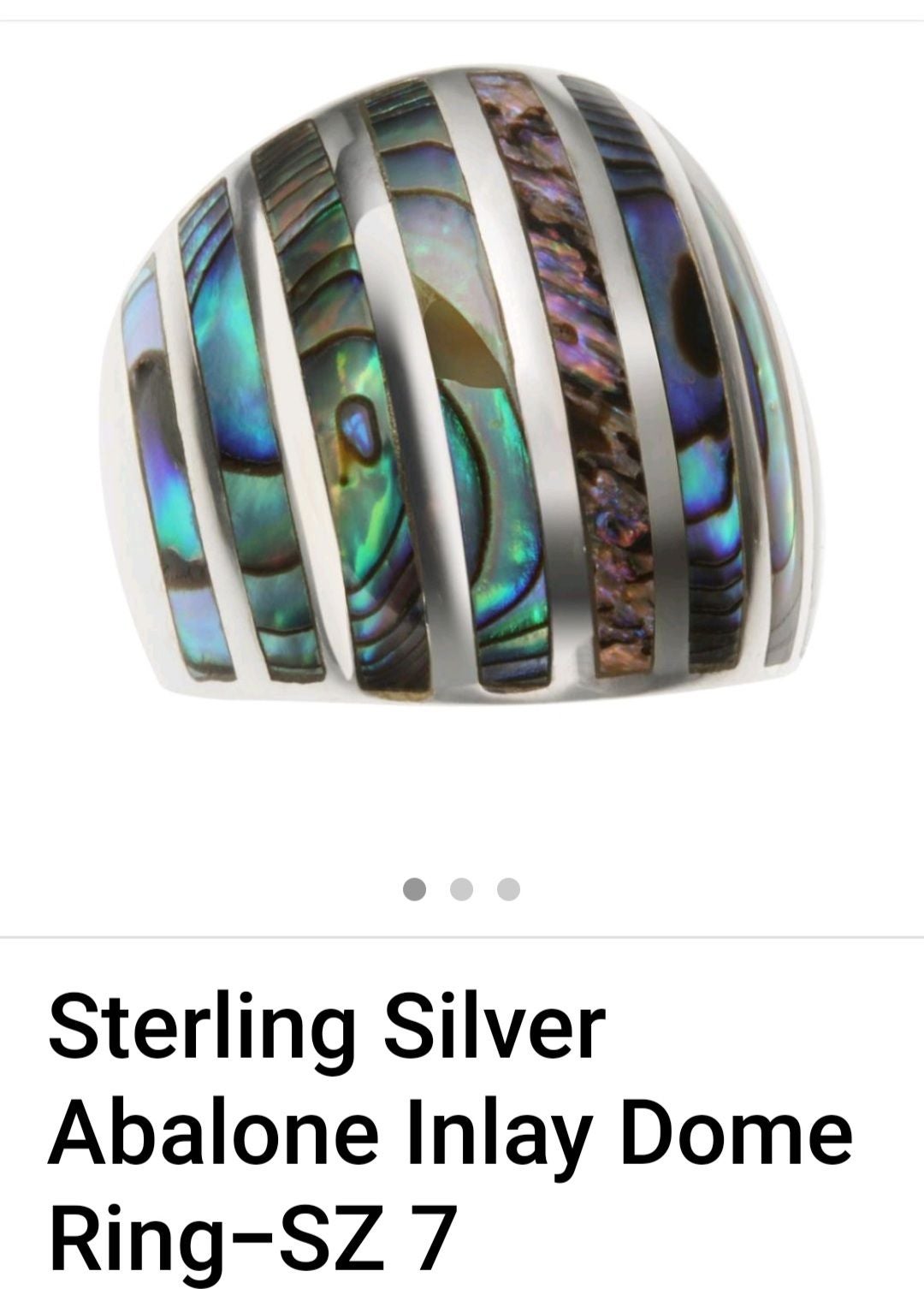 Sterling Silver abalone ring