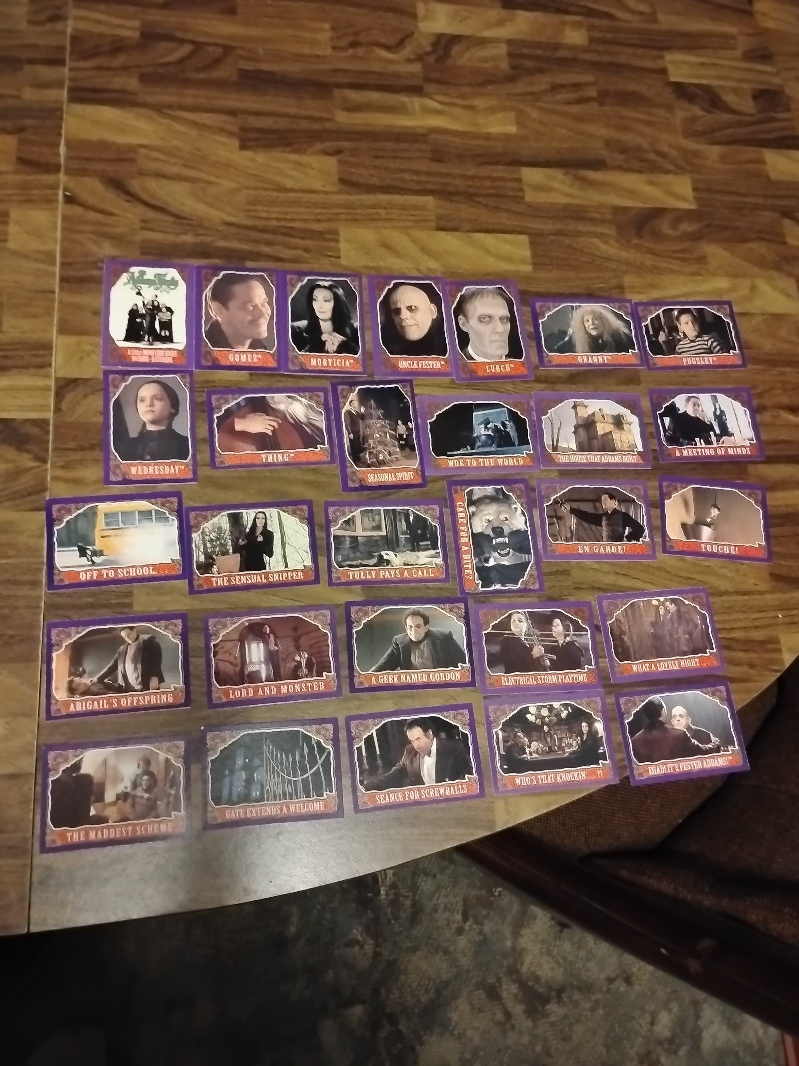 '91 ADDAMS FAMILY Movie, COMPLETE (99) Card/(11) Stickers Cards Set + BONUS!