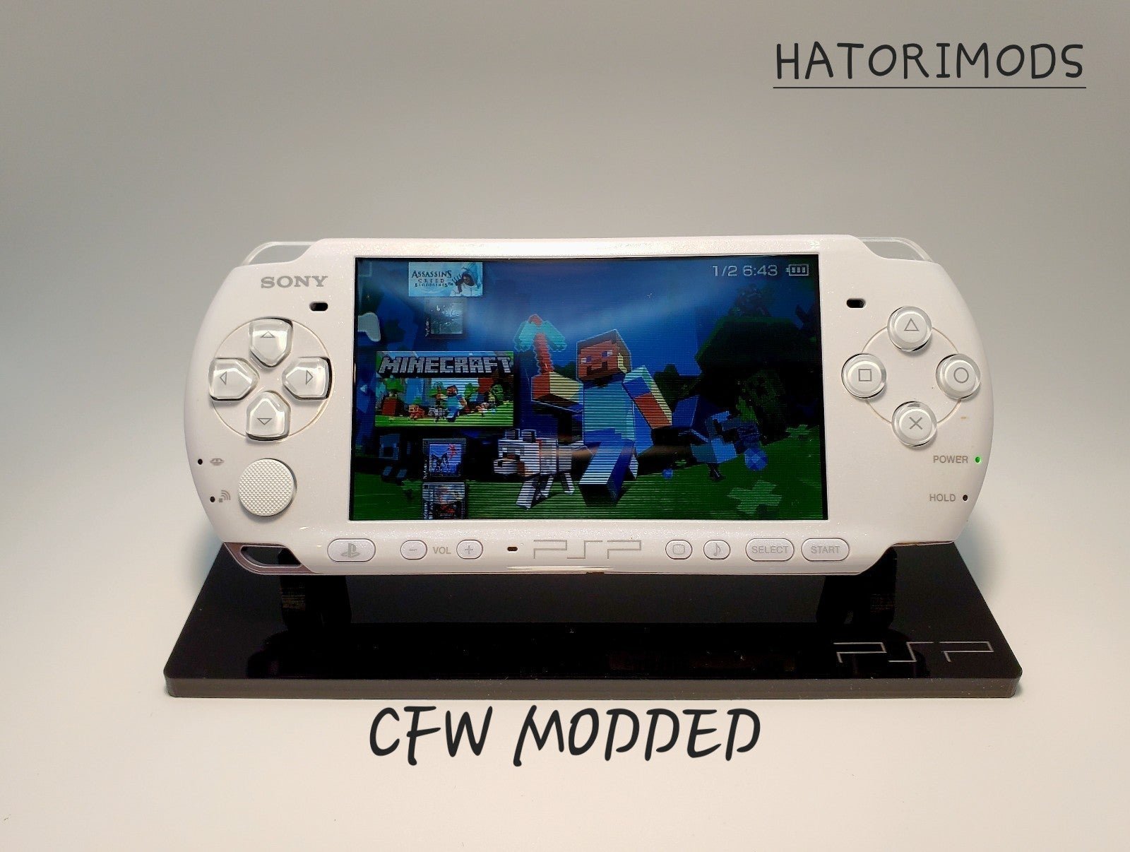 Sony PSP 3000 white 128gb loaded 3k+