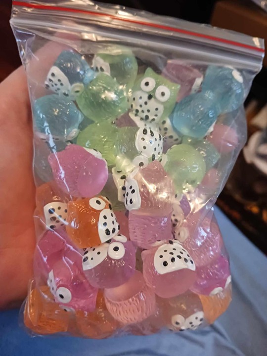 Mini Resin Animals 40 Pcs Tiny Resin Owls Glow in The Dark for Garden Miniatures