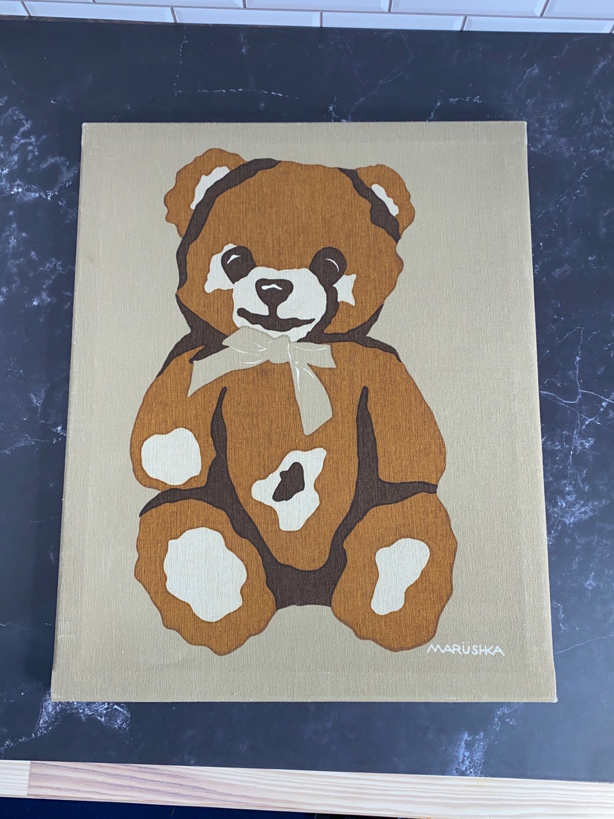 Marüshka Vintage Teddy Bear Screenprint