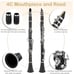 Glarry Black Clarinet 17 Keys Flat B with Two Mouthpiece Connecter