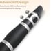 Glarry Black Clarinet 17 Keys Flat B with Two Mouthpiece Connecter