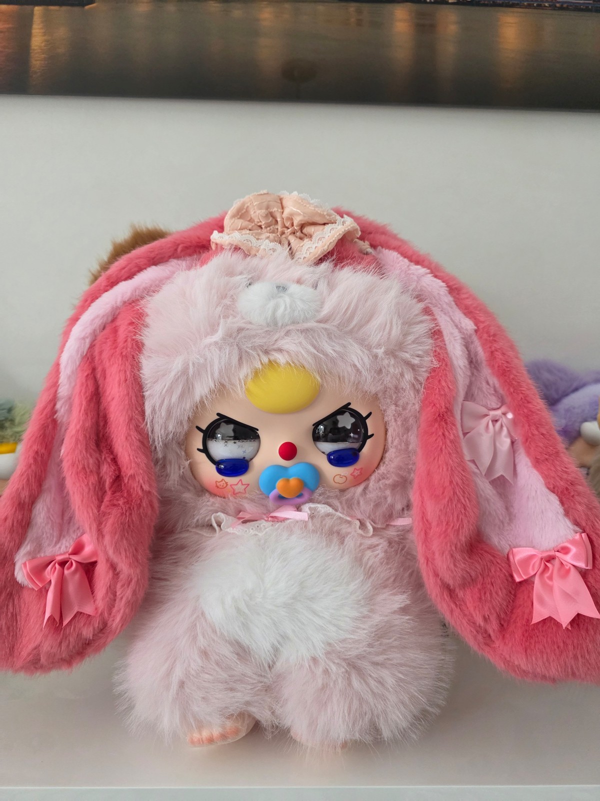 Pink Bunny with Paci Baby Three 800% Ai Plush