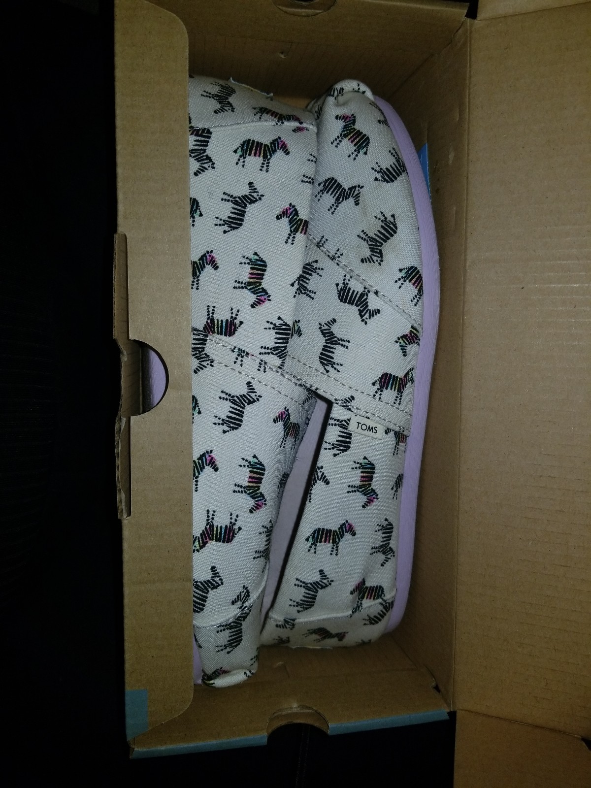 TOMS Zebra print classic canvas