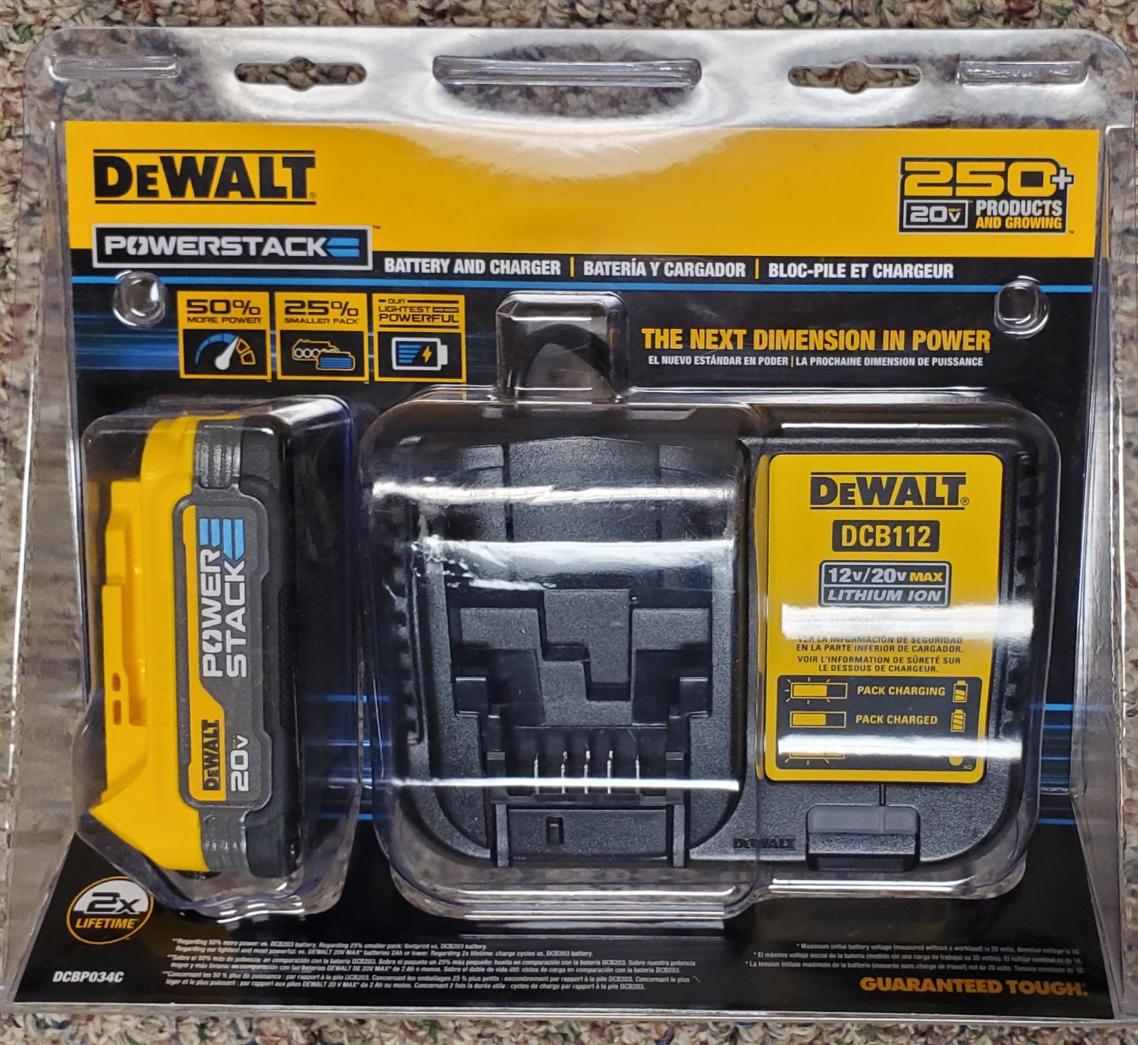 NEW! DeWalt DCBP034C PowerStack 20V Max Li-Ion Battery Kit with DCB112 Charger