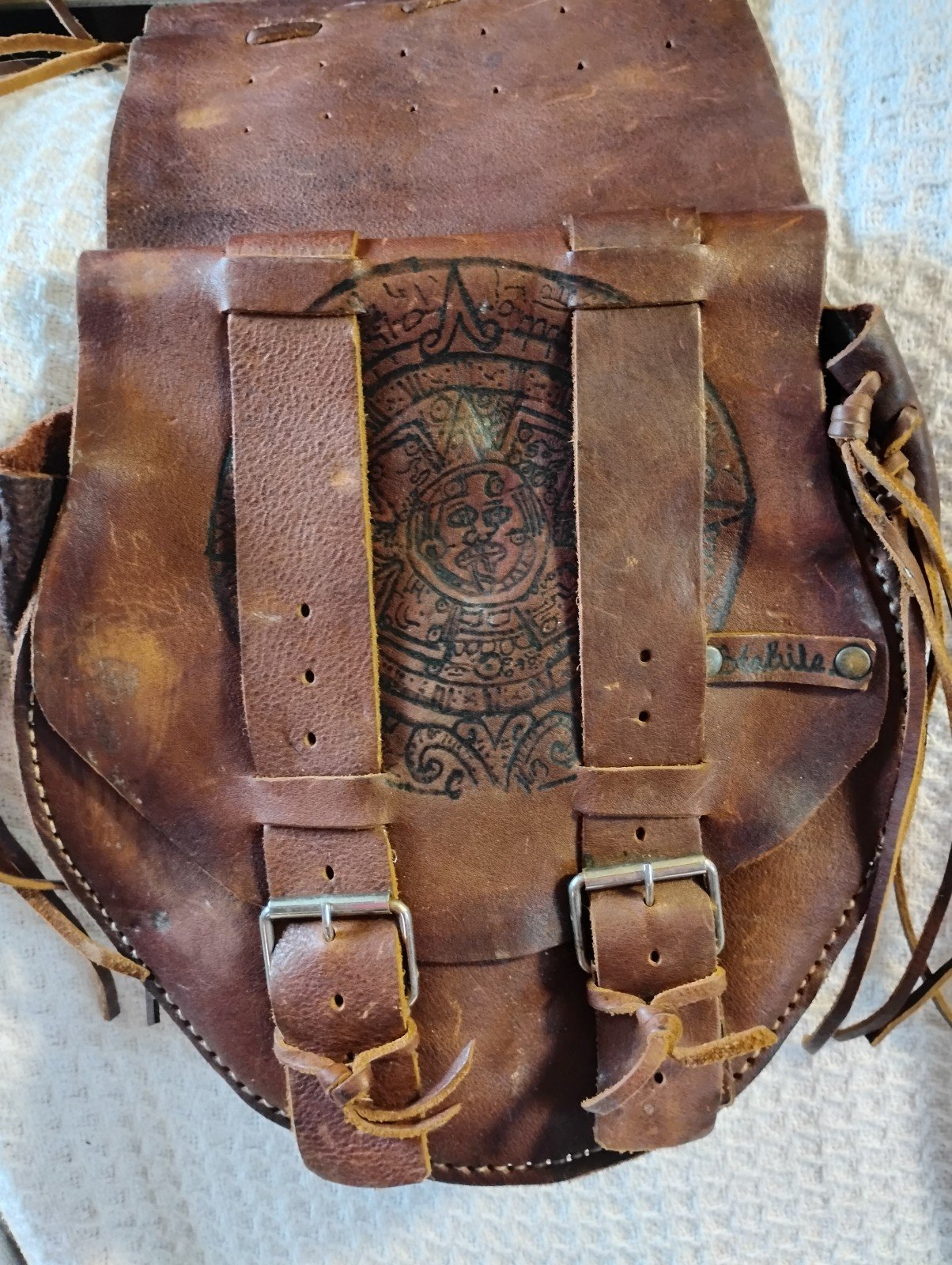 Leather Le Tab Le Western style Saddlebags