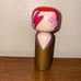 Lucie Kaas Sketch Inc Wood Kokeshi Doll Aladdin Sane David Bowie hand painted