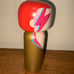 Lucie Kaas Sketch Inc Wood Kokeshi Doll Aladdin Sane David Bowie hand painted