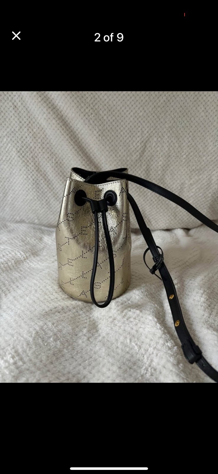 Stella MCcartney bucket bag gold