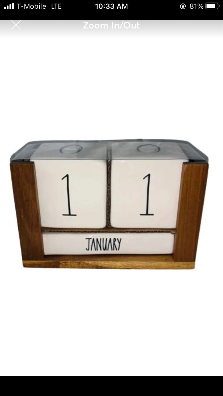 Rae Dunn Block Calendar, 6x4x3.5