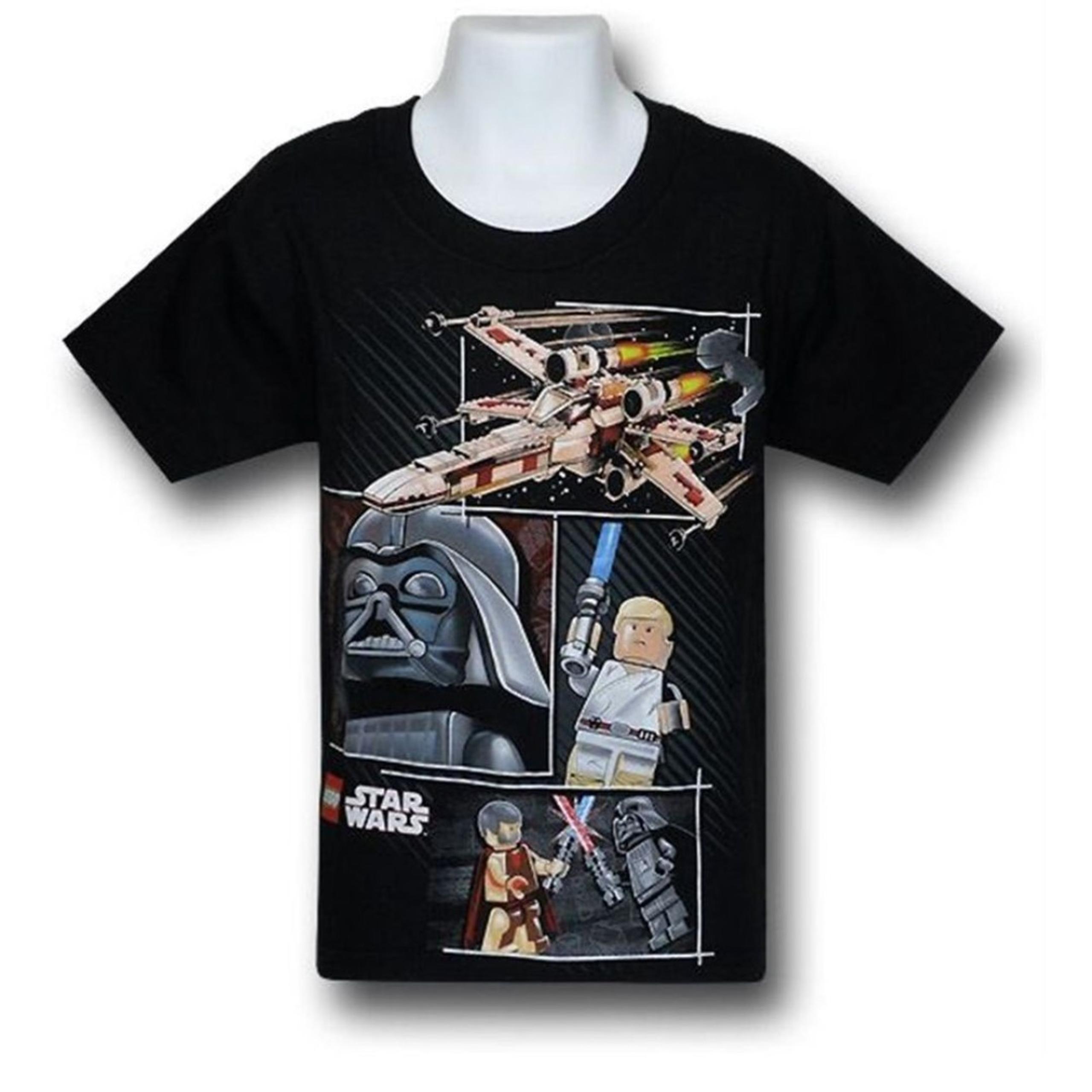Lego juvenile New Hope T-Shirt boys size 4 black short sleeve top - Star Wars