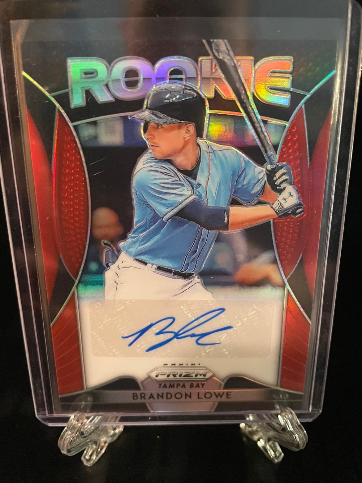 Brandon Lowe 2019 Panini Prizm Red Auto Rookie