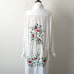 Neiman Marcus Womens Longline Shirt Dress Embroidered Midi White Floral Medium
