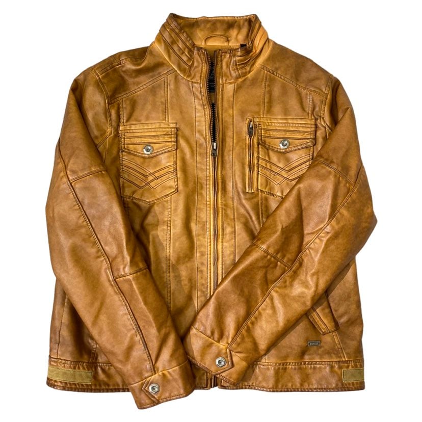 Brand new Buckle Black Leather Jacket