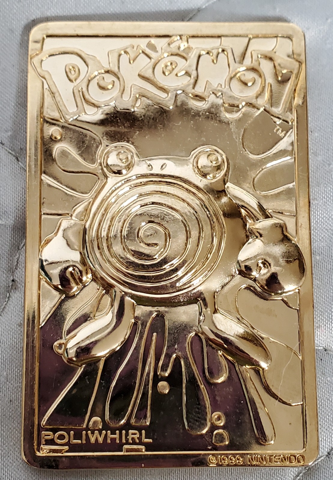 Pokemon 24k Gold Plated Trading cards 1999 Poliwhirl