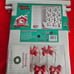 Hello Kitty Holiday Shower Curtain with 12 red bow curtain hooks new