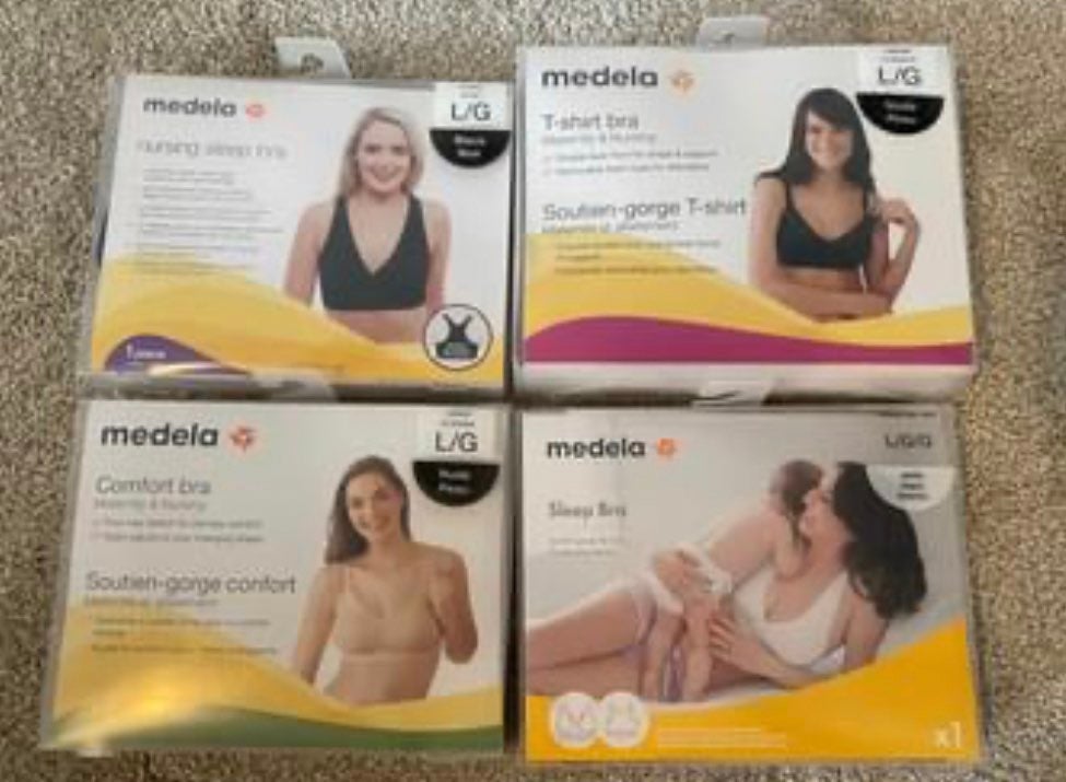 4 NIB size L Medela nursinh bras