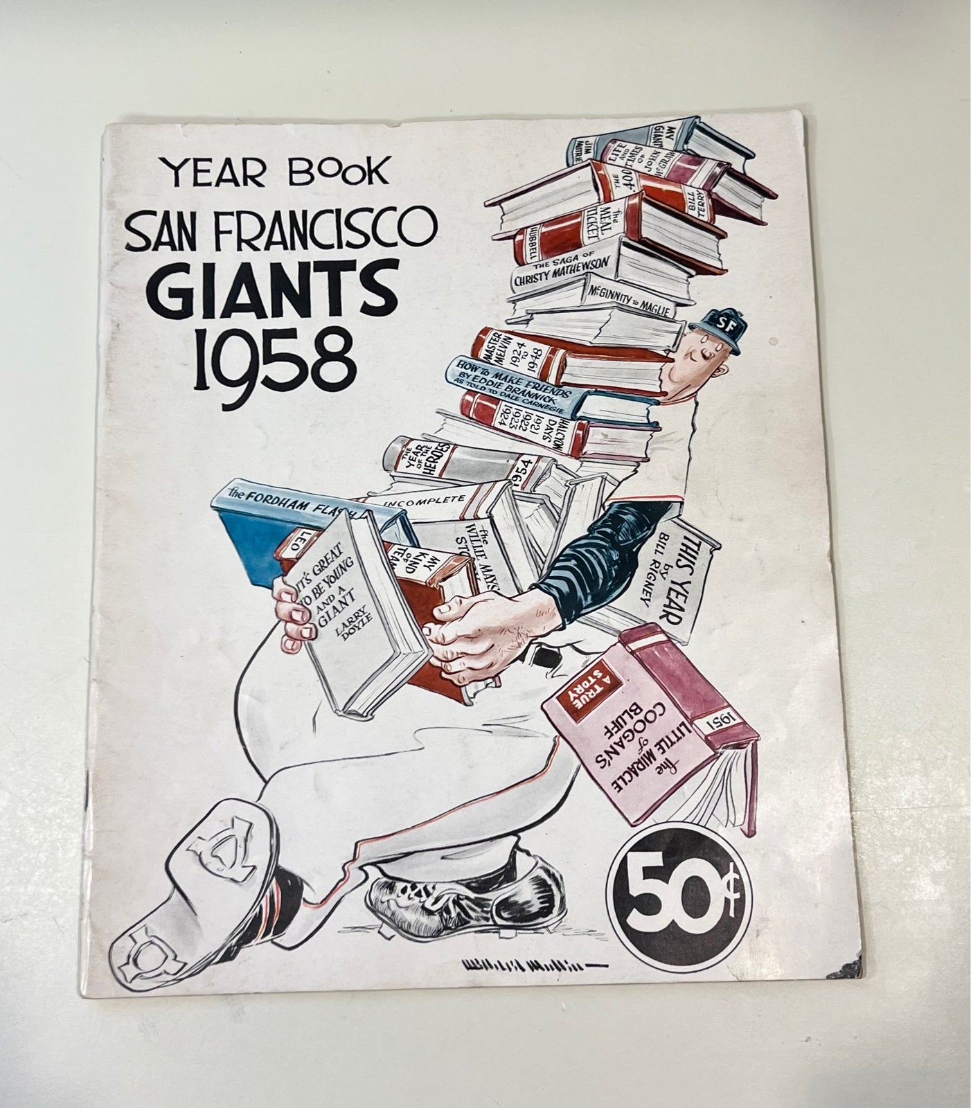 1958 San Francisco Giants Yearbook - Willie Mays, Orlando Cepeda Vintage