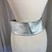Avi | Women’s | Belts | M | Vintage Metallic Moon Silver Belt w/ Jeweled Buckle
