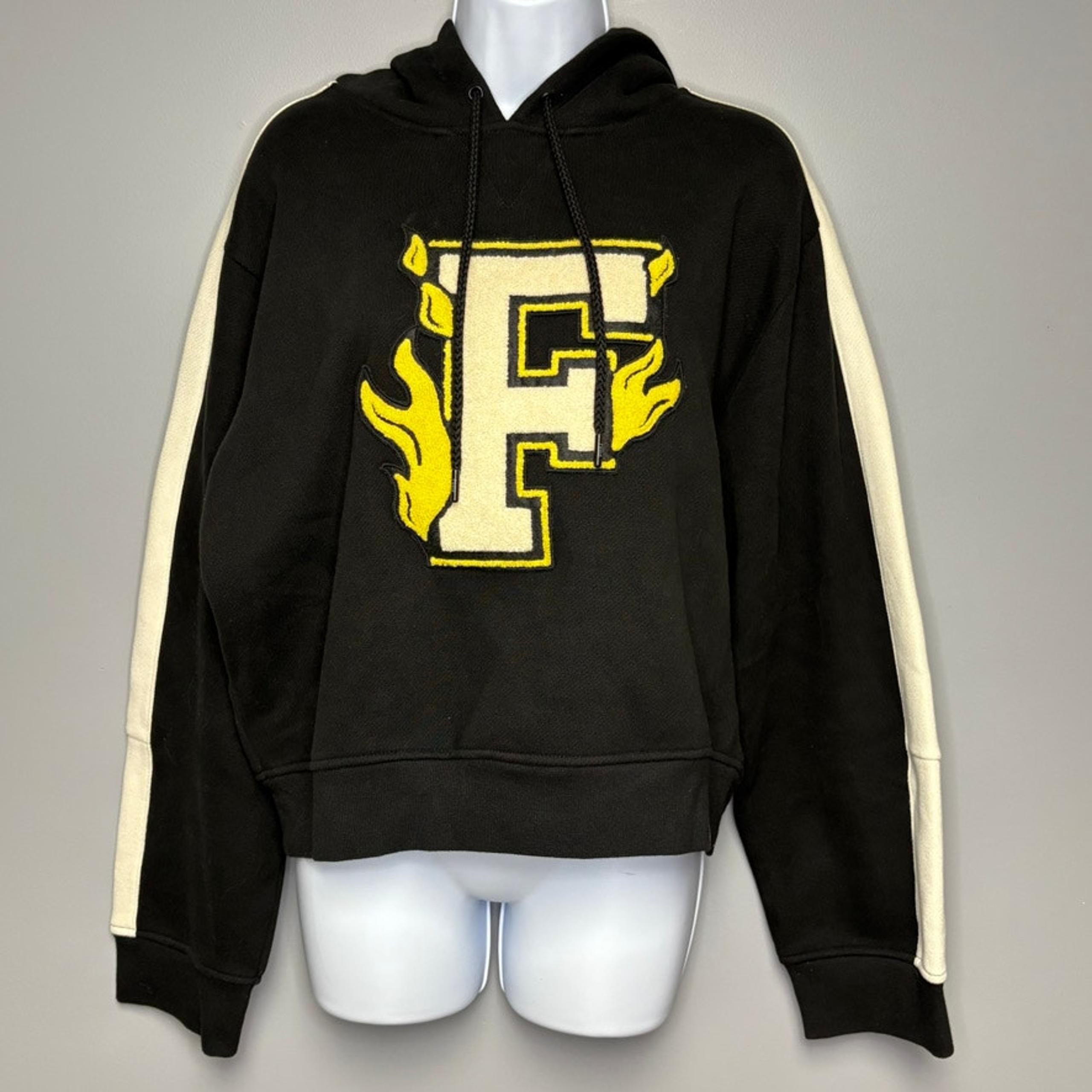 Fenty Puma by Rihanna Streetwear Cropped Black and White Hoodie Womens Sz XS