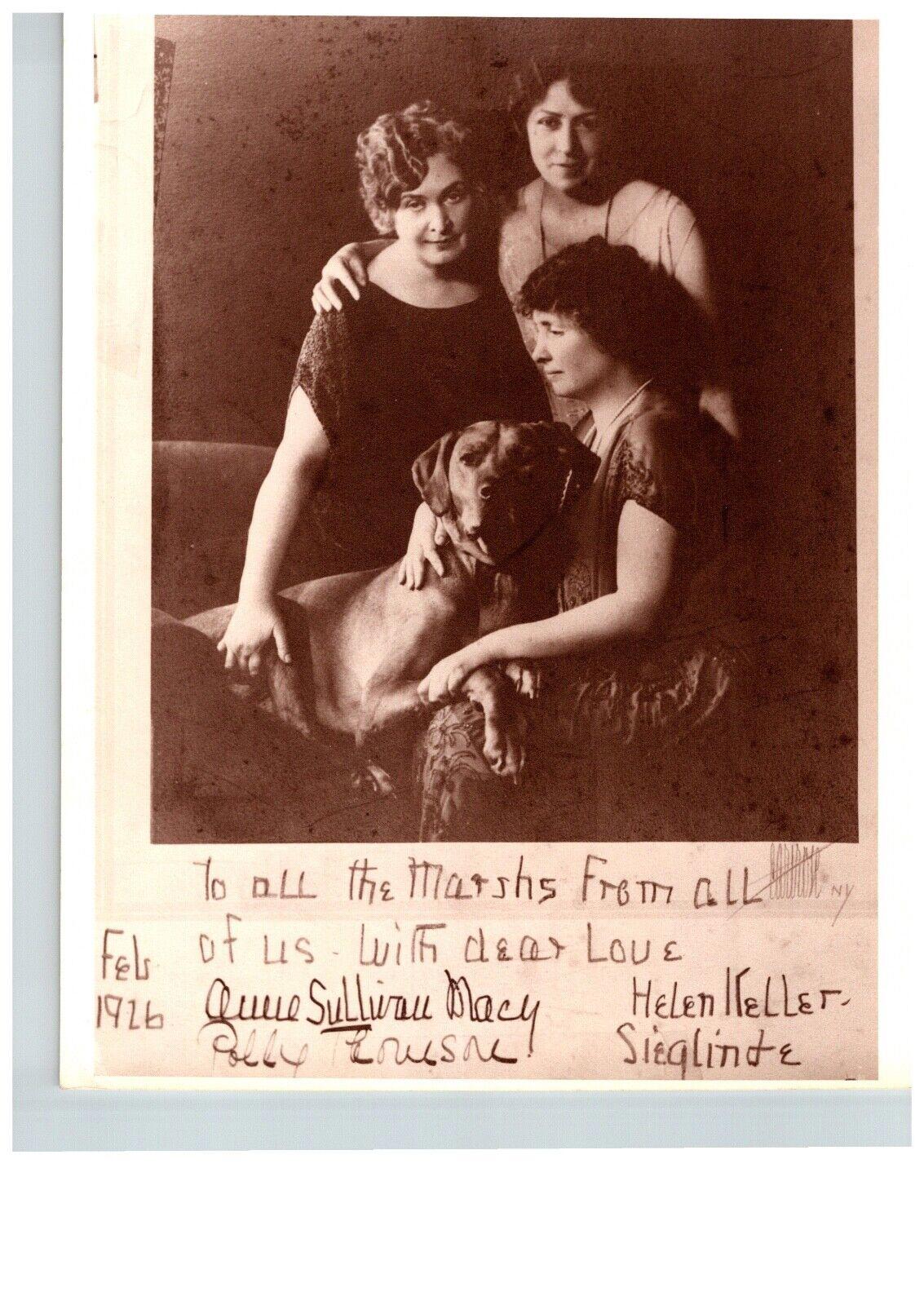 3 Helen Keller Early Reprint Photos 1916 1920 Christmas Marsh's Gerhard Sisters