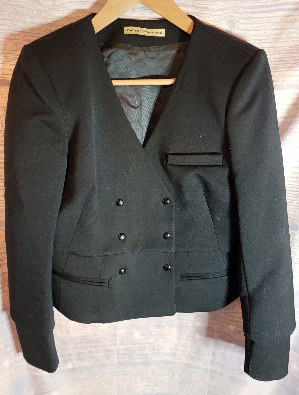 Balenciaga Paris Wool Black Blazer