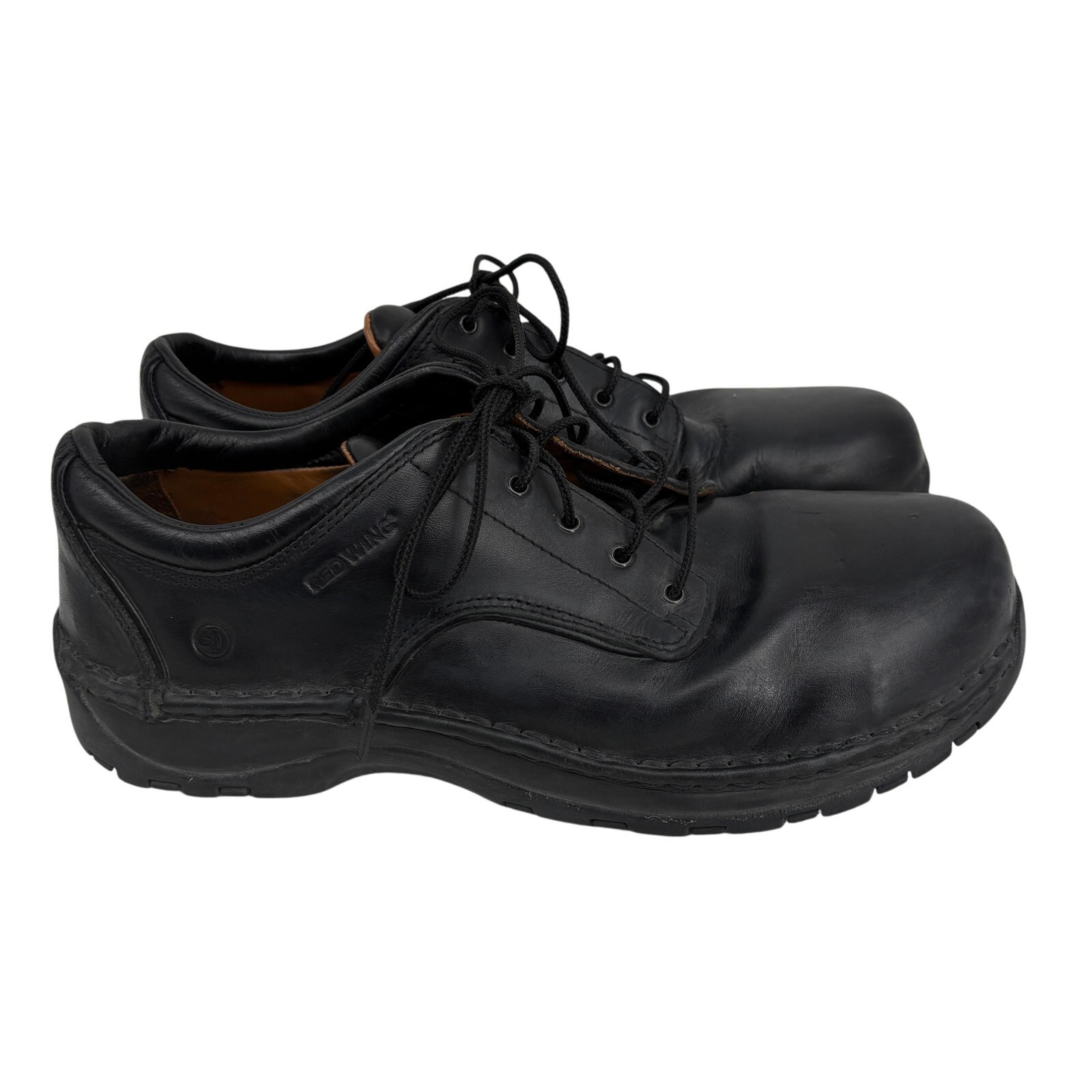 Red Wing Stitchmax Oxford Steel Toe Shoe Size 10.5 Black Leather Safety #6703
