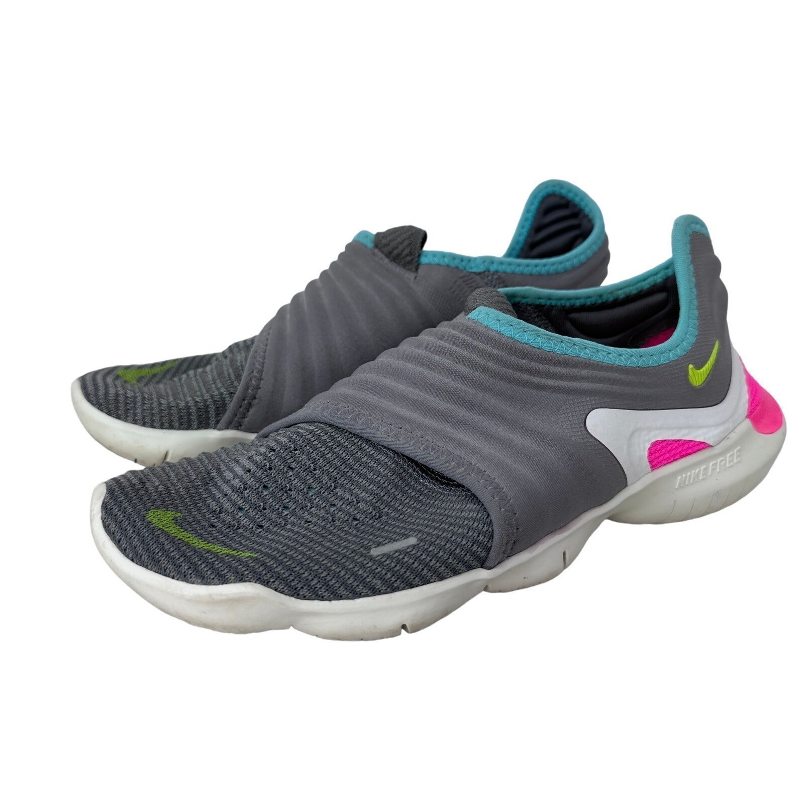 Nike Free Run Flyknit 3.0 Running Shoes Sneakers AQ5708-002 Gray Womens Size 6
