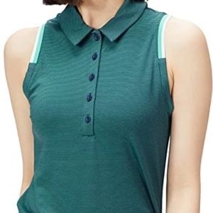 Under Armour Zinger Point Sleeveless Striped Polo Shirt