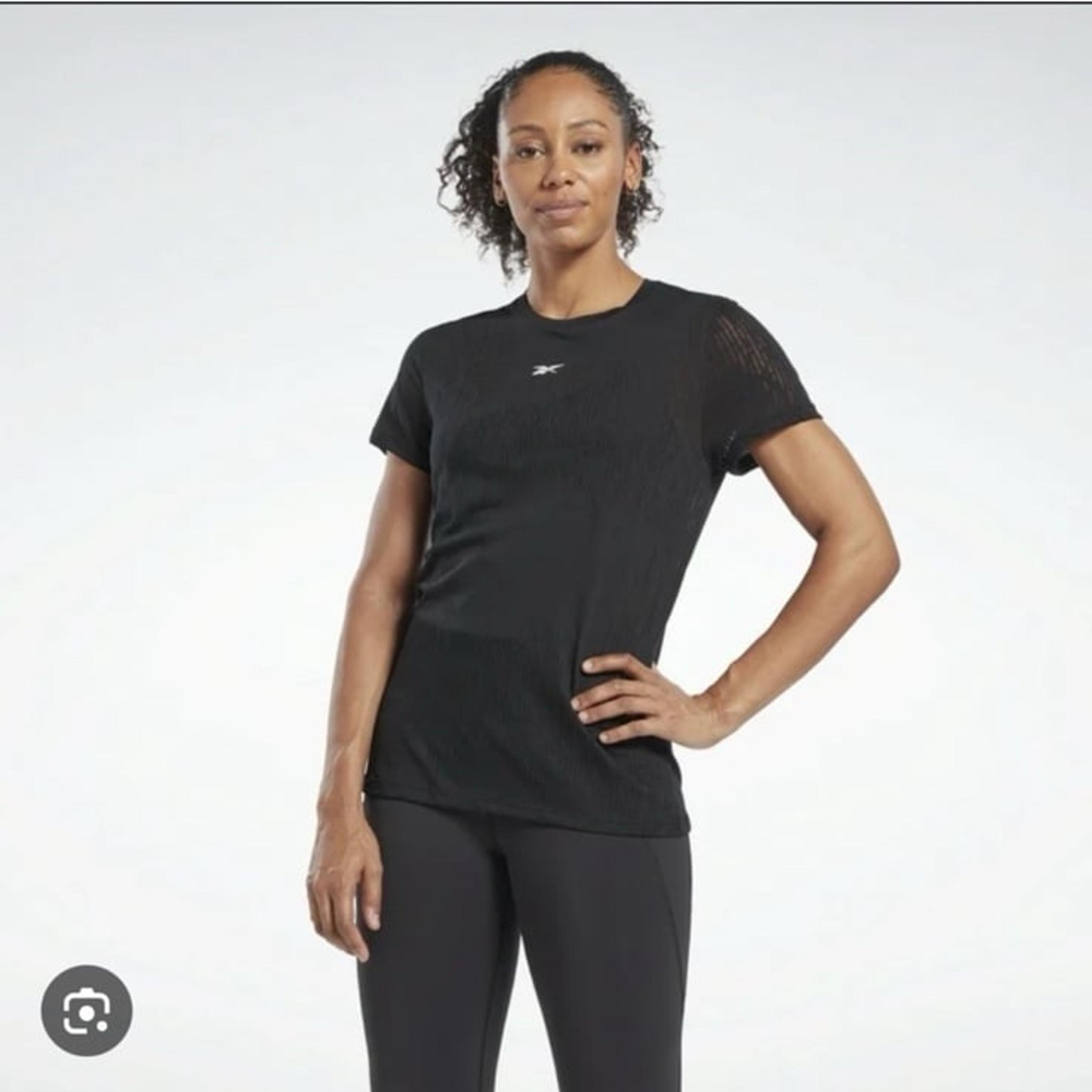 Reebok Women's Burnout Tee - Black - Size S - NWT