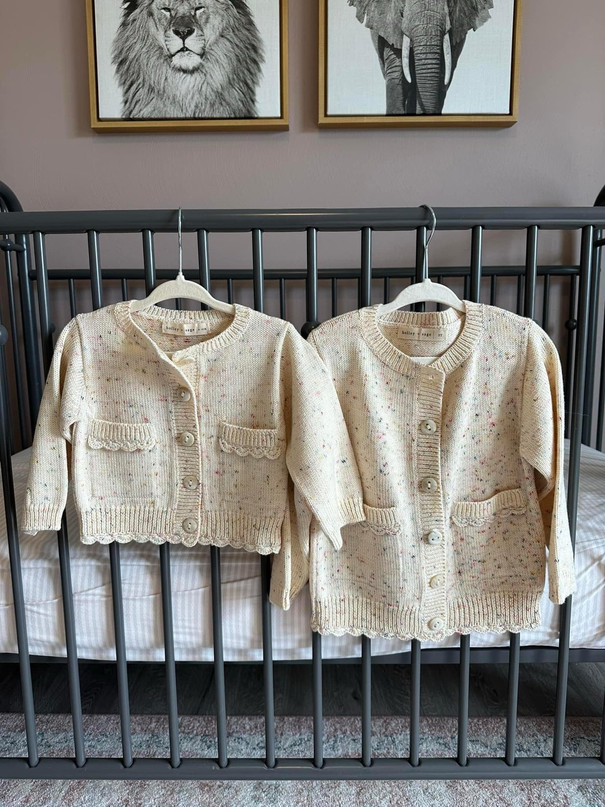 Holley & Sage confetti sweater sibling set 6-12 / 3T
