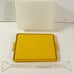 Vintage Tupperware 9x13 Rectangular Sheet Cake Carrier w/ Handle #624 Gold Clear