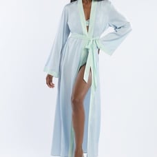 NWOT Savage X Fenty Blue Maxi Robe Size XS/S