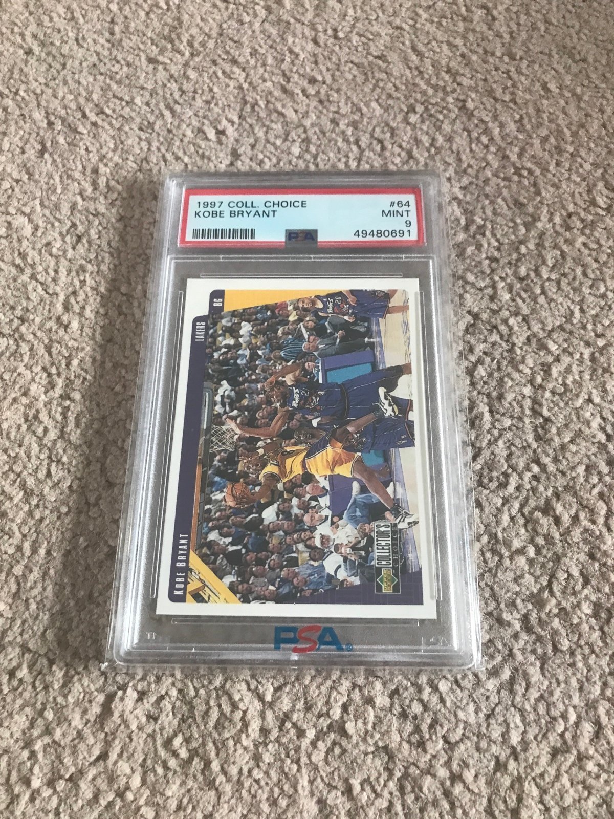 1997 UD COLLECTOR’S CHOICE KOBE BRYANT #64 PSA 9 MINT (2nd Year)