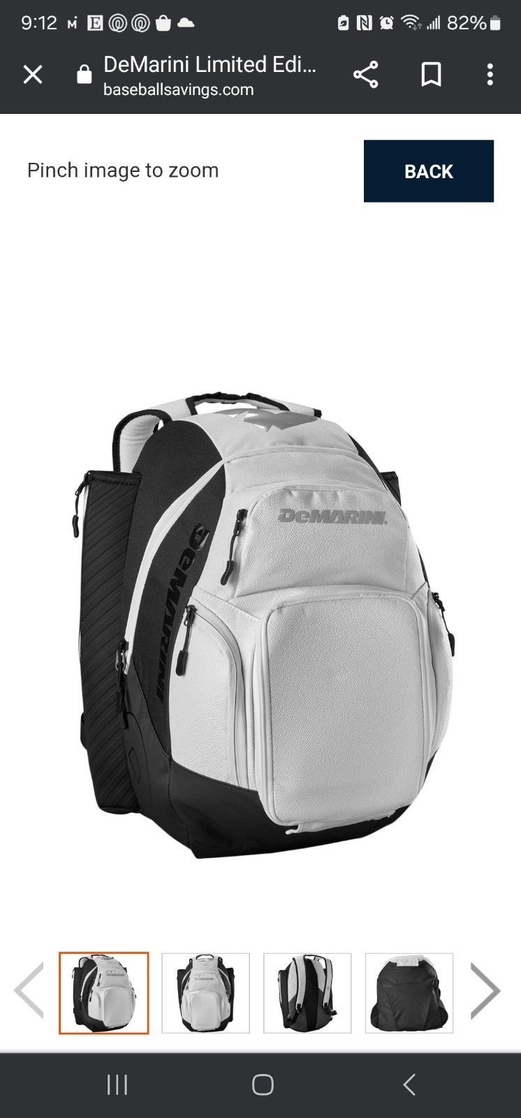DeMarini Baseball Backpack