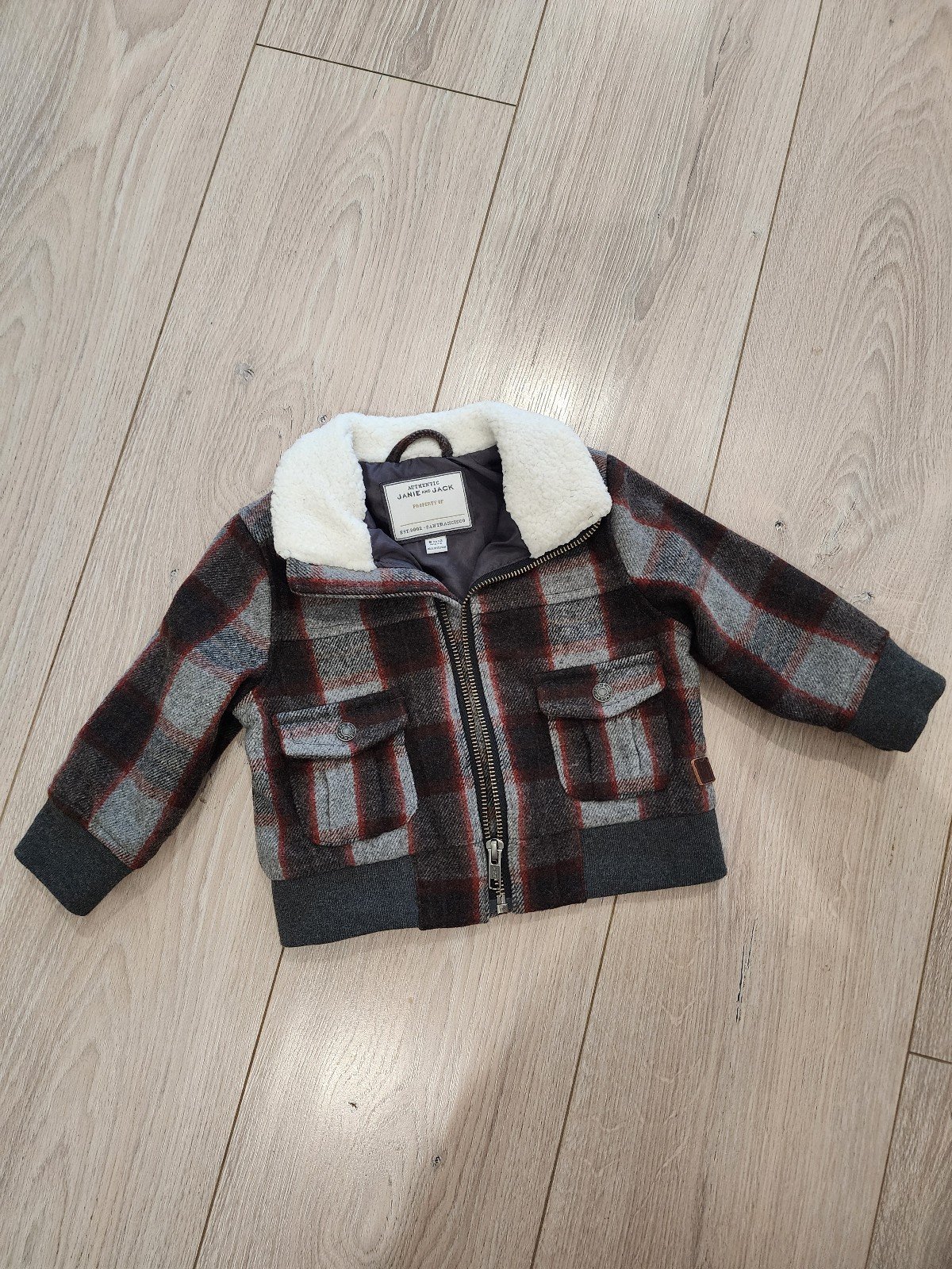Janie and Jack Wool Bomber Jacket 6-12m NWOT