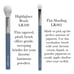 5 Piece Denim Makeup Brush Set with Bag