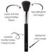 5 Piece Denim Makeup Brush Set with Bag