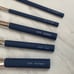 5 Piece Denim Makeup Brush Set with Bag