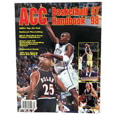 ACC 1997-1998 College Basketball Handbook UNC beat DUKE Antawn Jamison VIP