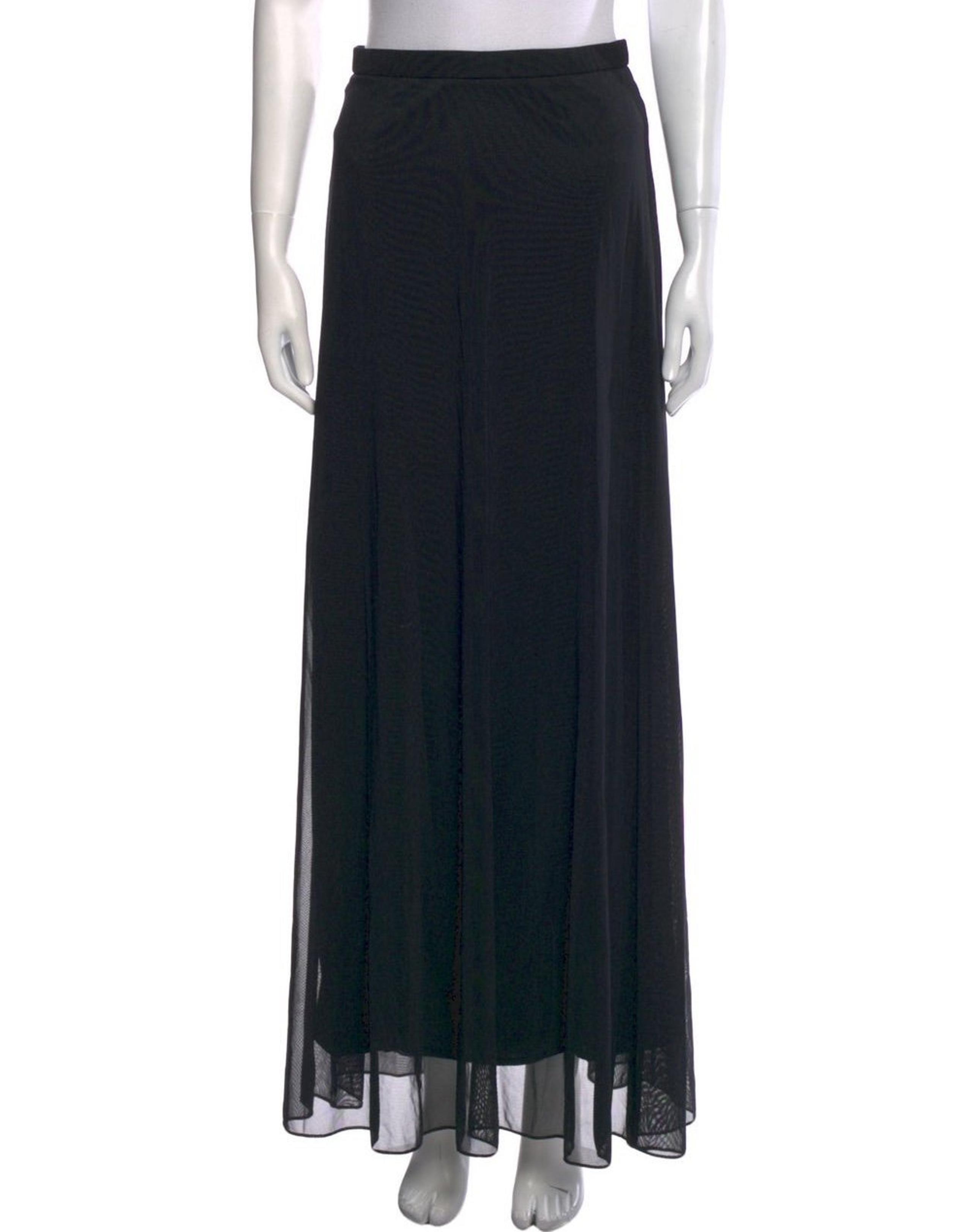 TADASHI Shoji Maxi Black Evening Skirt! Vintage Size 8 NWT MSRP $138