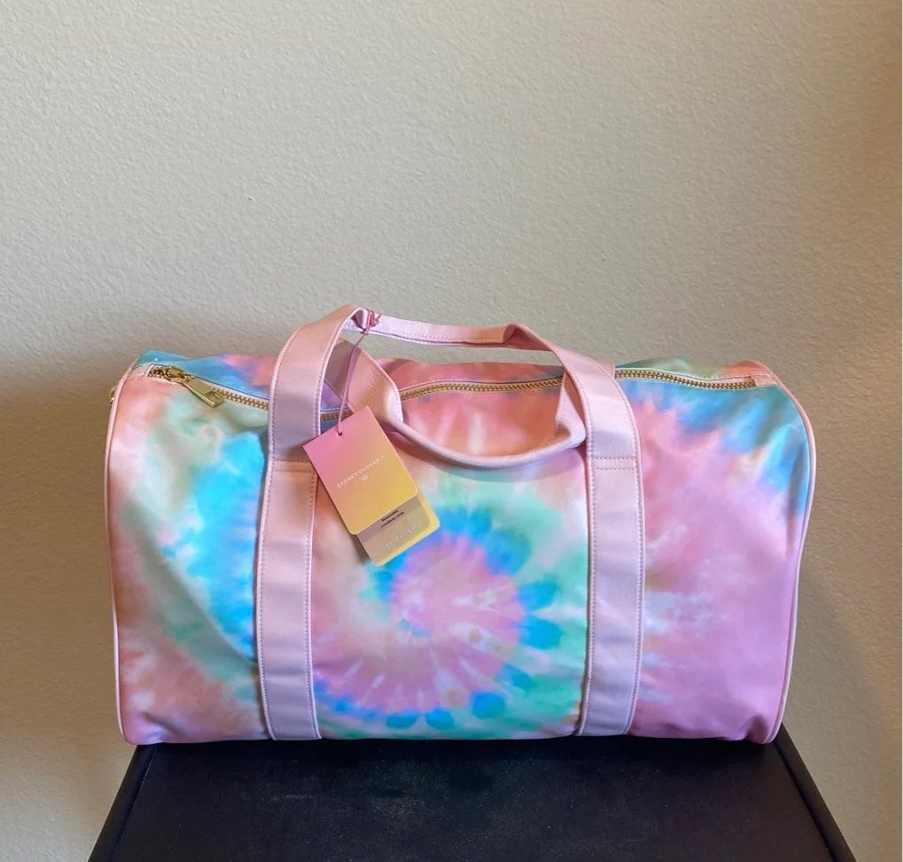 STONEY CLOVER LANE x TARGET: TIE DYE DUFFLE! IN HAND
