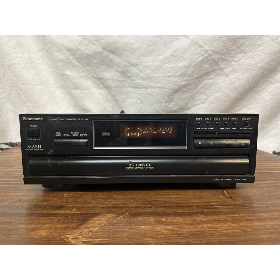 PANASONIC SL-PD349 5 Disc CD Changer Player Rotary Carousel Tested & Working