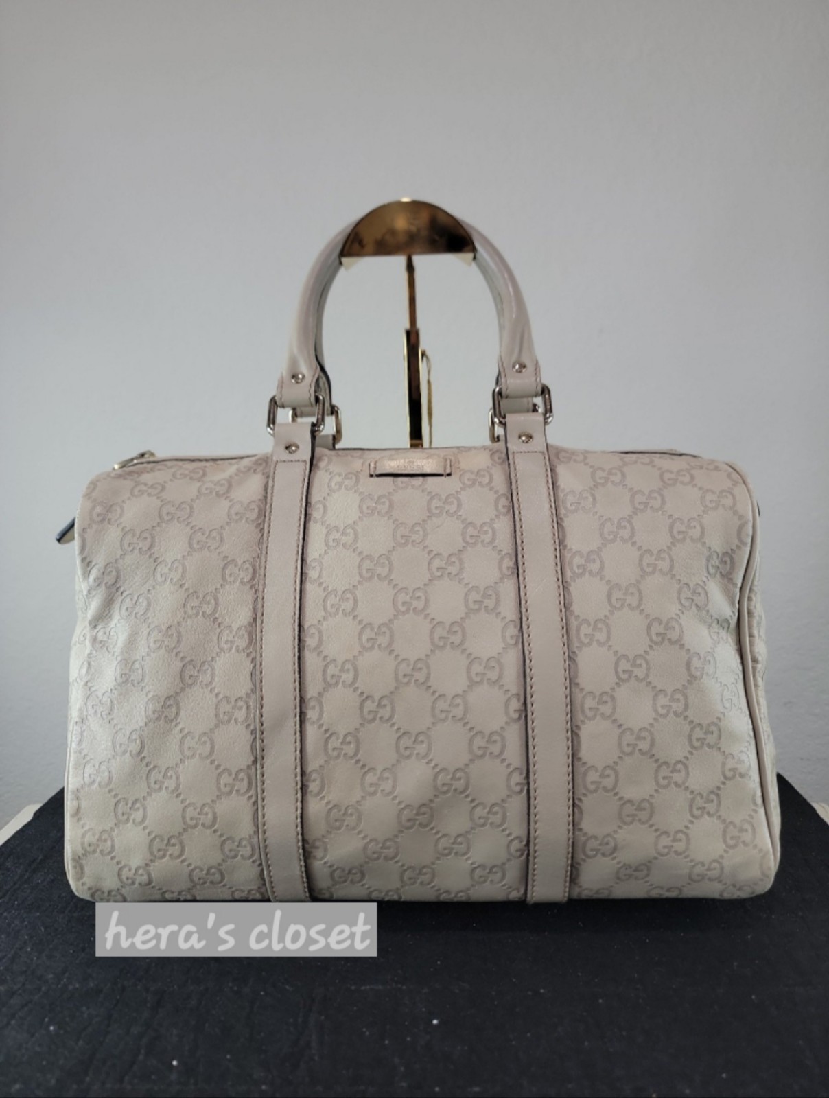 GUCCI GG Signature boston bag medium